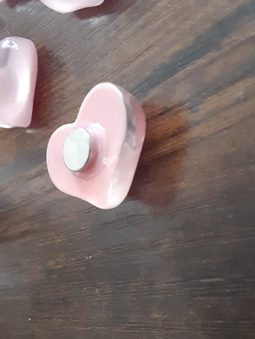 Delicate Pink Heart Magnets - Picture 4 of 5
